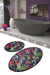 Mijölnir Pictura - Black Juego de Alfombras de Baño